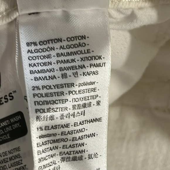 Levi 501‎ hidden button fly white denim frayed shorts waist 31 - Picture 7 of 8